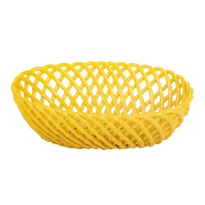 Panier en Porcelaine Oval Streetstyle Jaune (Large)