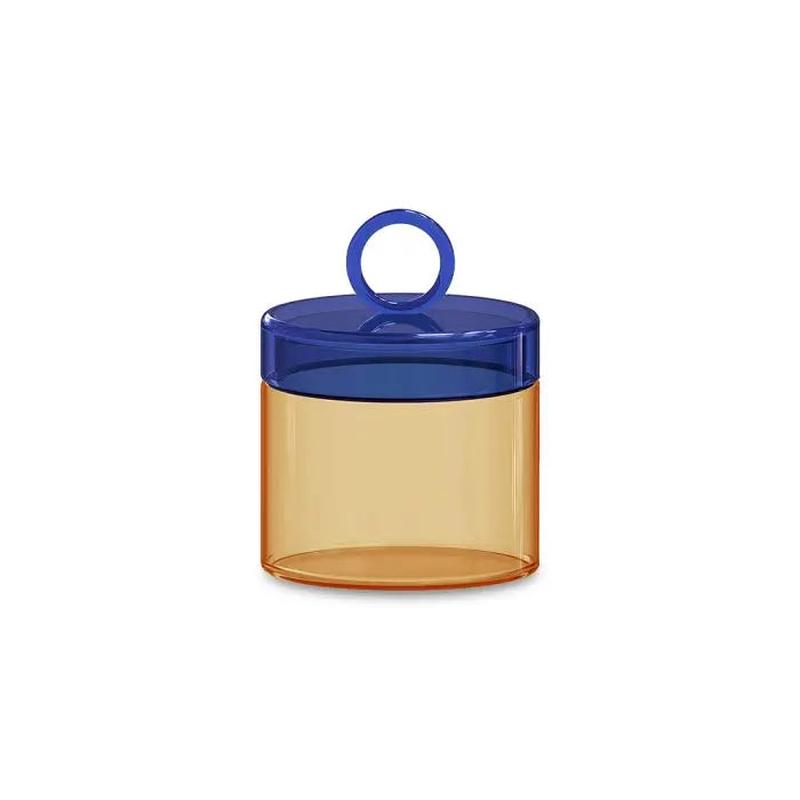 Pot en verre Orange et bleue - 500ml